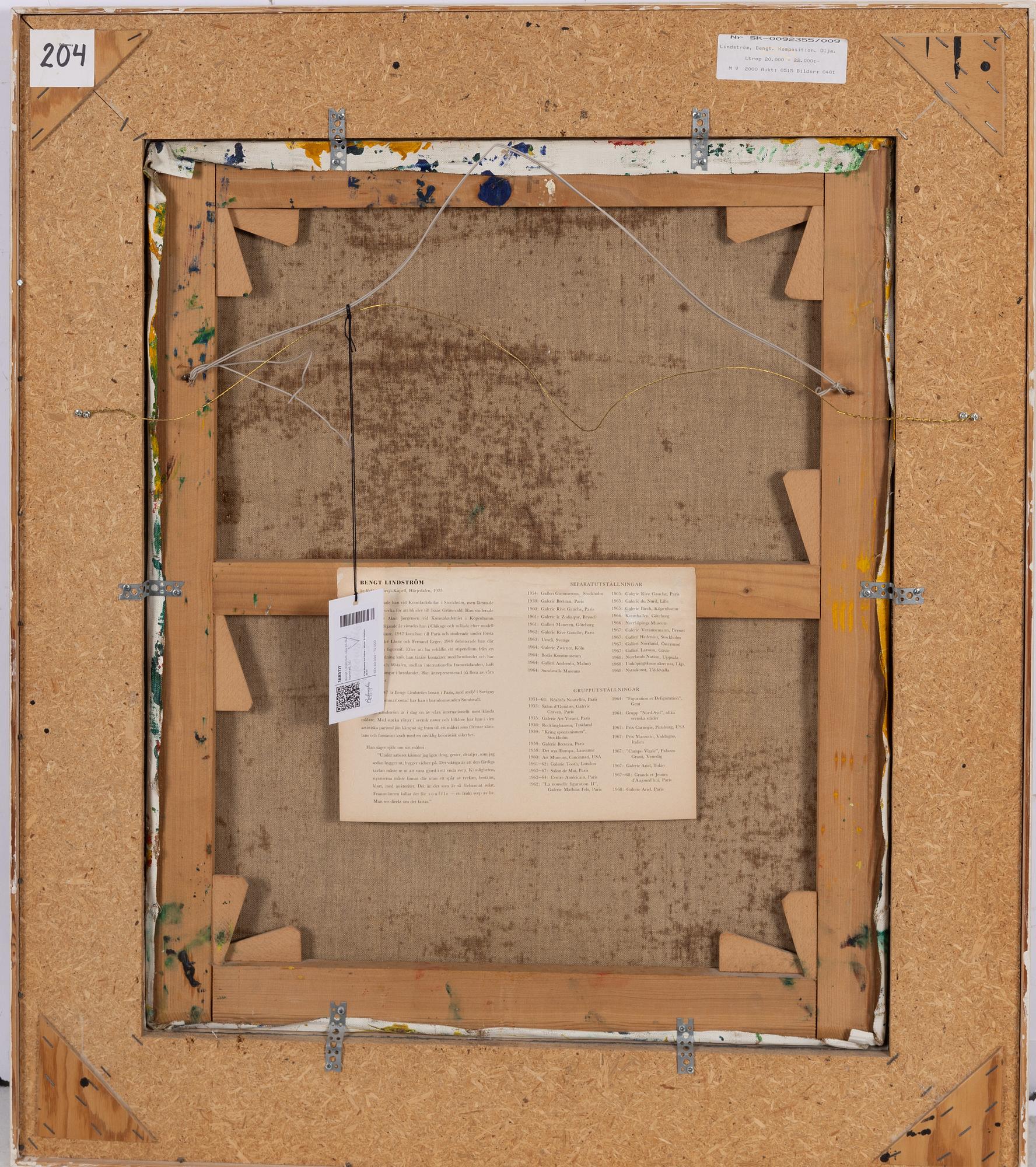 Bengt Lindström, Composition.