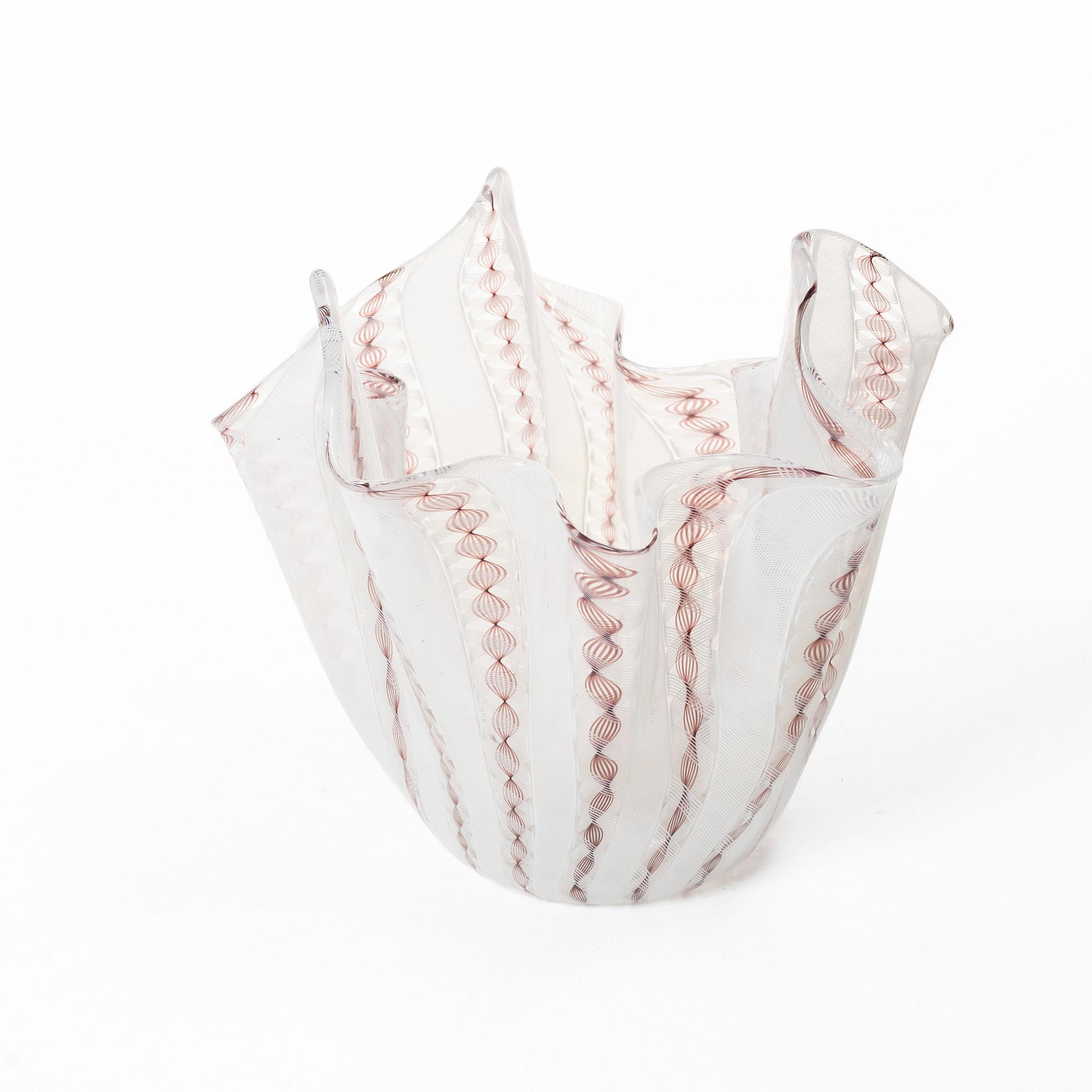 Paolo Venini & Fulvio Bianconi, a 'Fazzoletto' vase, Venini, Murano, Italy.