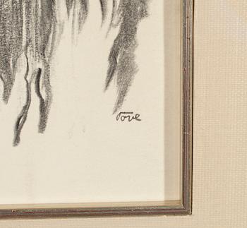 TOVE JANSSON, blyertsteckning på papper, signerad.