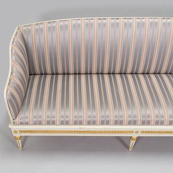 A late Gustavian sofa, early 19th century.