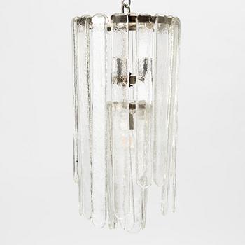 Carlo Nason, chandelier, "Cascade", Mazzega, Italy, 1970s.