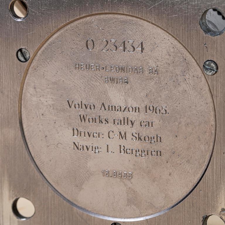 Heuer, Monte-Carlo, "Winner of the Acropolis Rally 1965 Carl Magnus Skogh and Lennart Berggren", ca 1965.