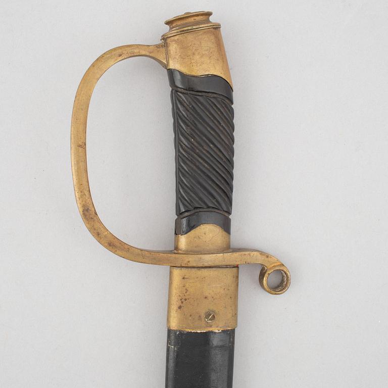 Saber Russian, m/1881 for officer, with scabbard.