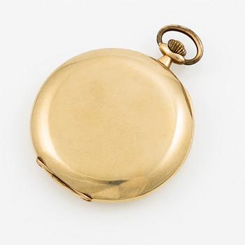 Pocket watch, 14K gold, hunter, 51.5 mm.