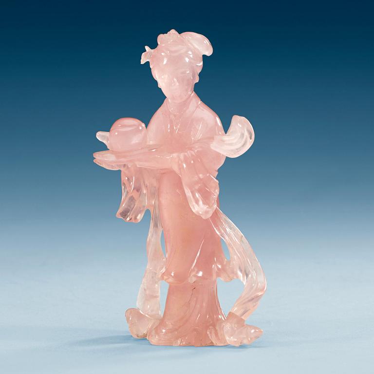 A Chinese quartz figure of a court lady.