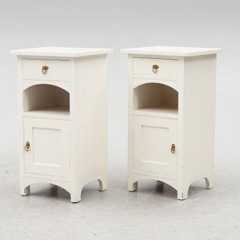 Sängbord, ett par, jugend, tidigt 1900-tal.