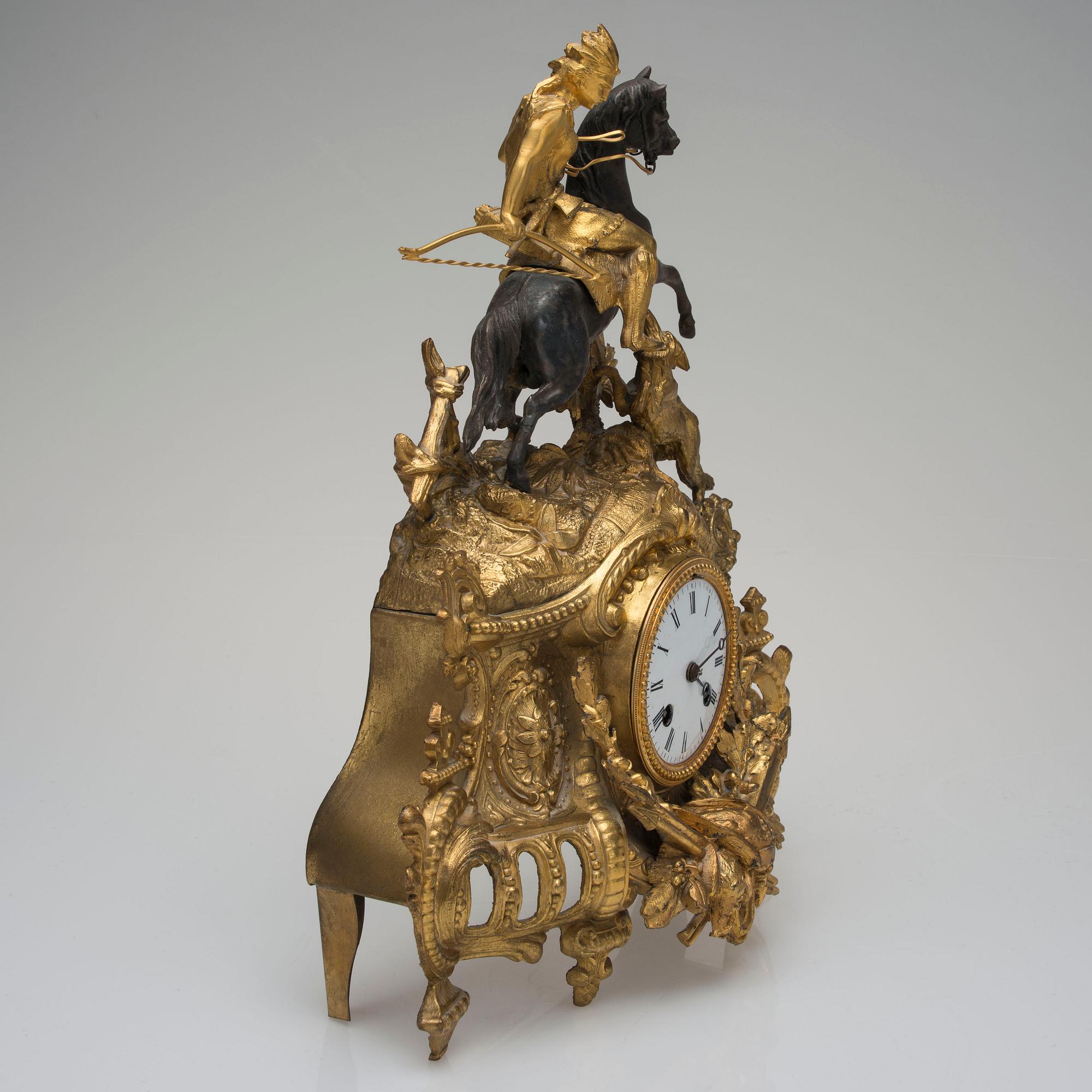 BORDSPENDYL, märkt Japy Frènes & Cie Med. D'honneur. Frankrike 1800-talets slut.