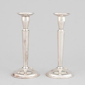 Ljusstakar, 2 par, silver, GAB, Stockholm 1965 resp Tesi, Göteborg 1974.