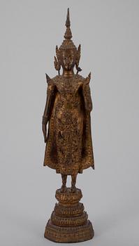 BUDDHA, guldfärgad brons, Thailand 1800-talets slut.