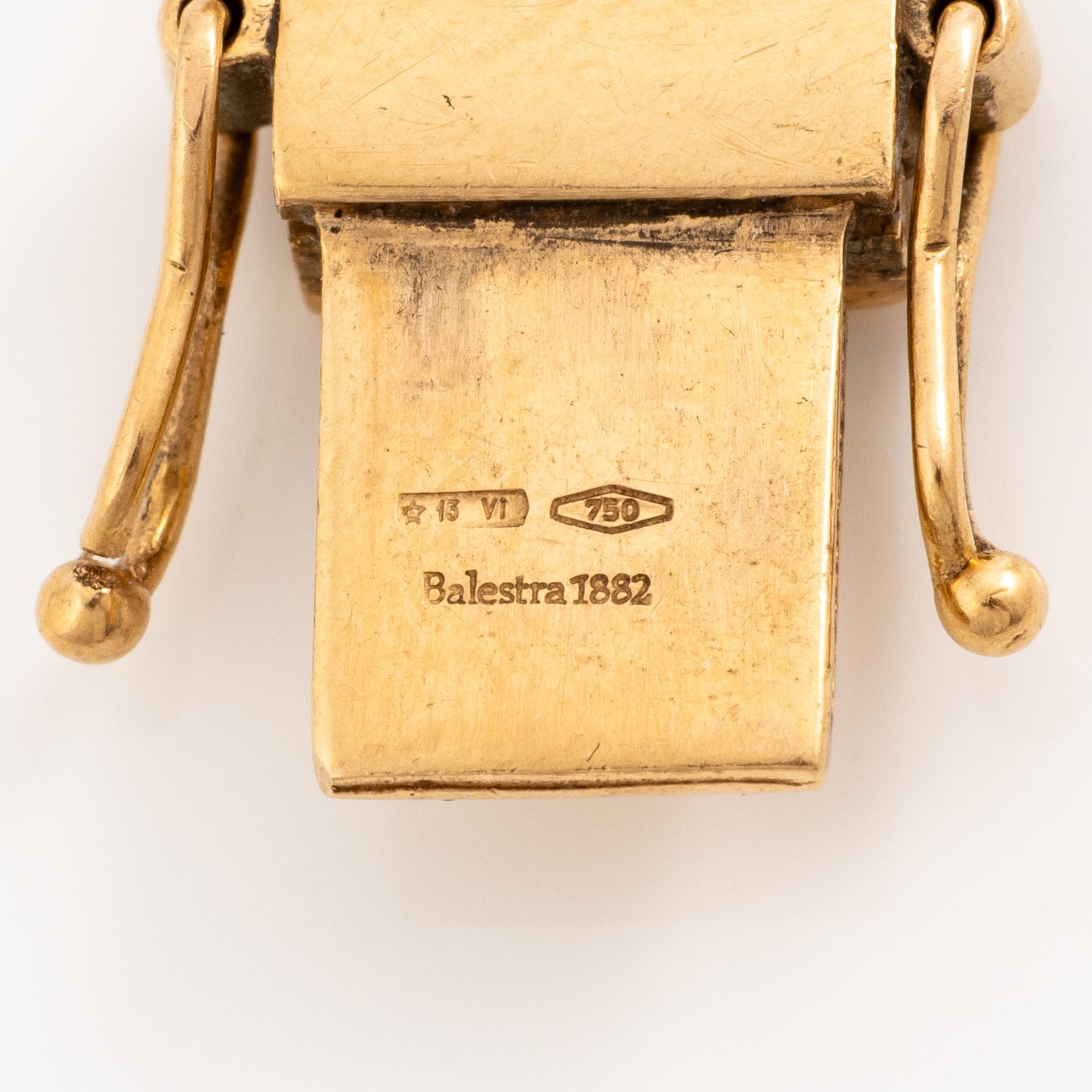Bracelet, 18K gold, Balestra Italy.
