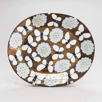 Birger Kaipiainen, A 'Butterfly' Ceramic plate by Birger Kaipiainen for Arabia Art in 1982, signed and numbered 49/300.