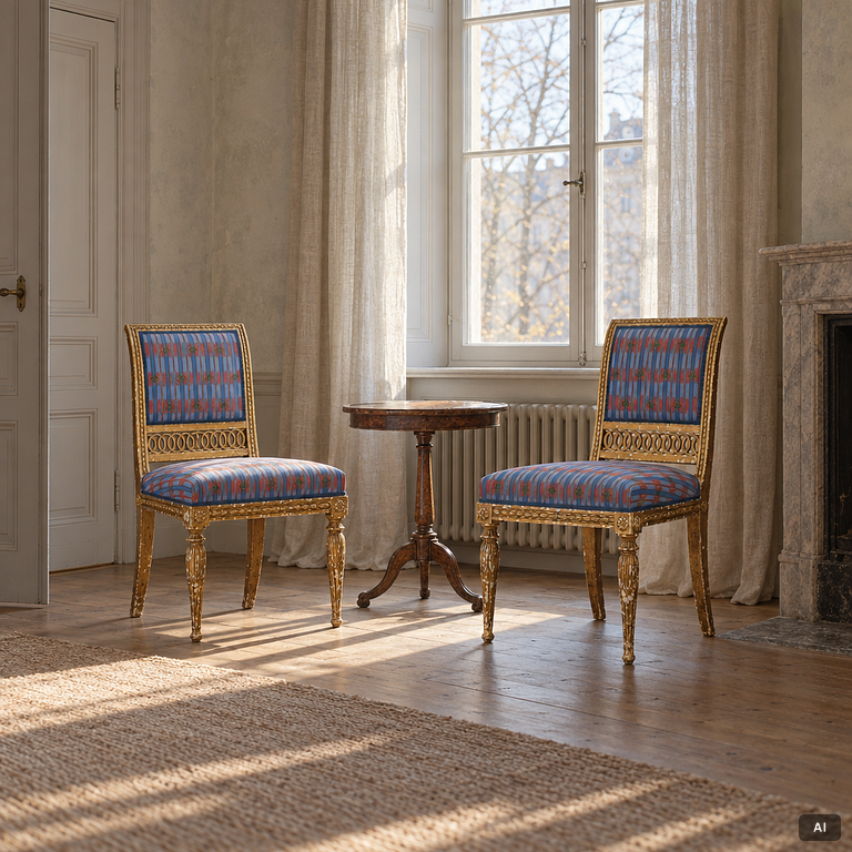 Chairs, a pair, Late Gustavian, early 19th century.