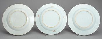 TALLRIKAR, 10 st, porslin, Qianlong, Kina 1700-tal.