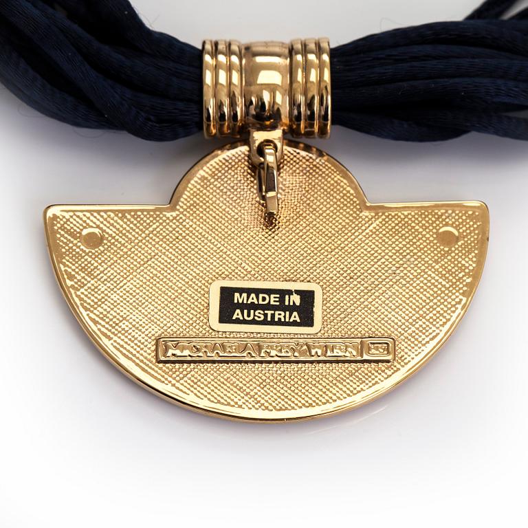 Michaela Frey, armband, halssmycke, örhängen, förgylld metall, emalj, Österrike.