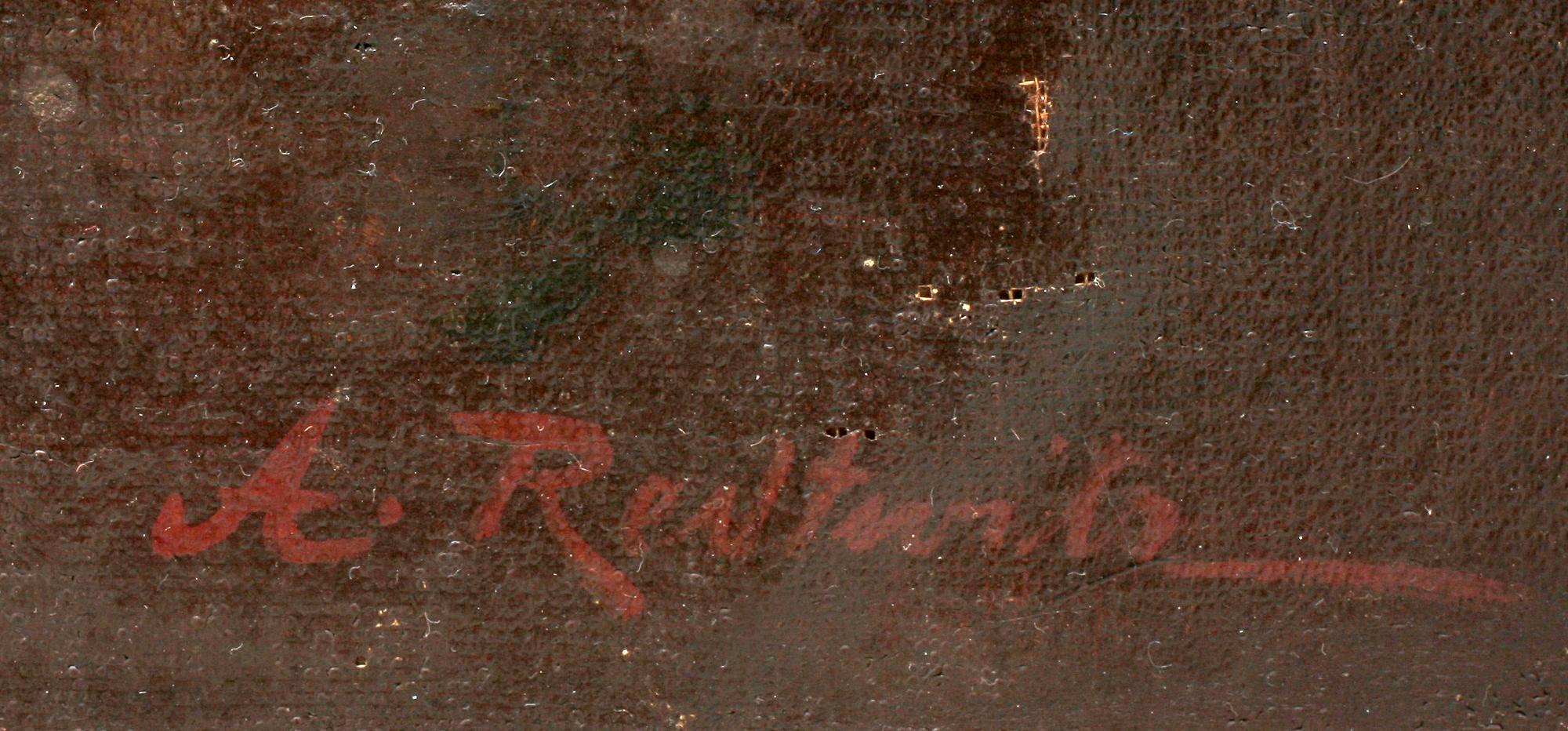 ANTON RAUFER REDWITZ, olja uppfodrad på pannå, sign.