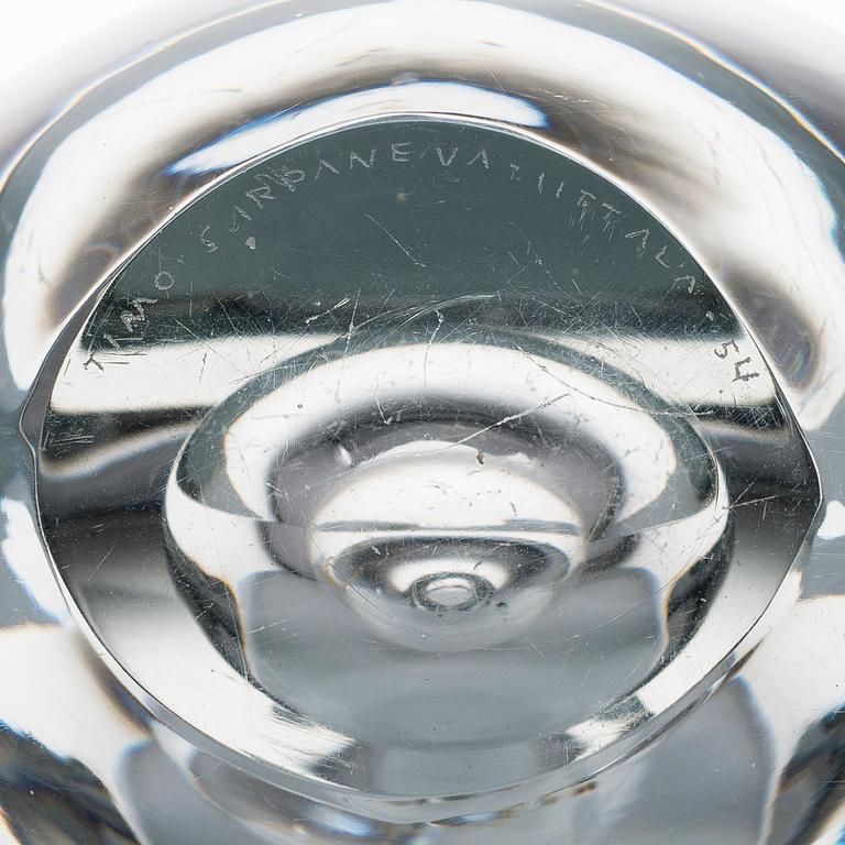 TIMO SARPANEVA, LASIVEISTOS, 'Istuva lintu', signeerattu  Timo Sarpaneva Iittala -54.