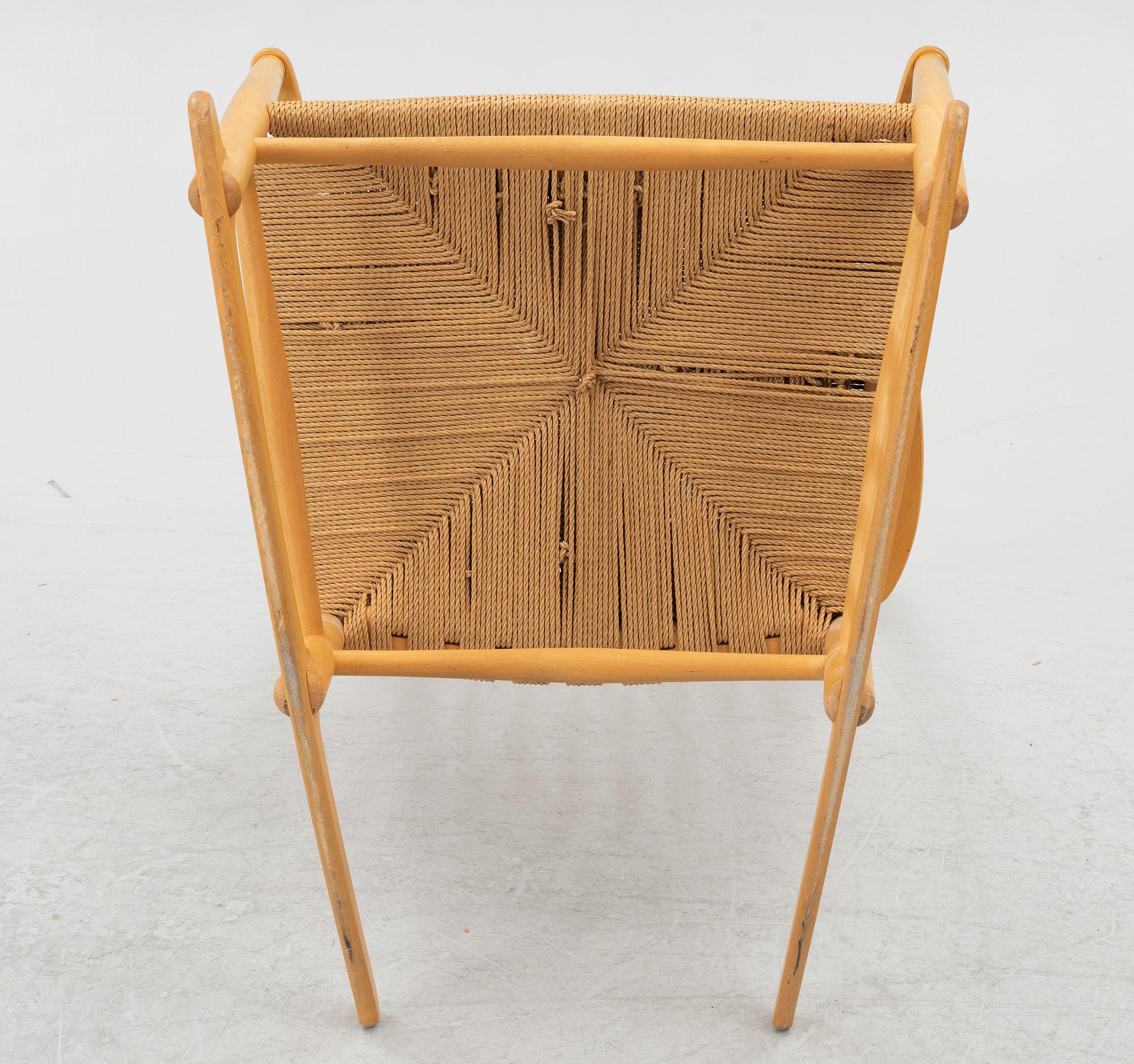 Hans J. Wegner, gungstol, "J16", F.D.B. Møbler, Danmark, 1962.