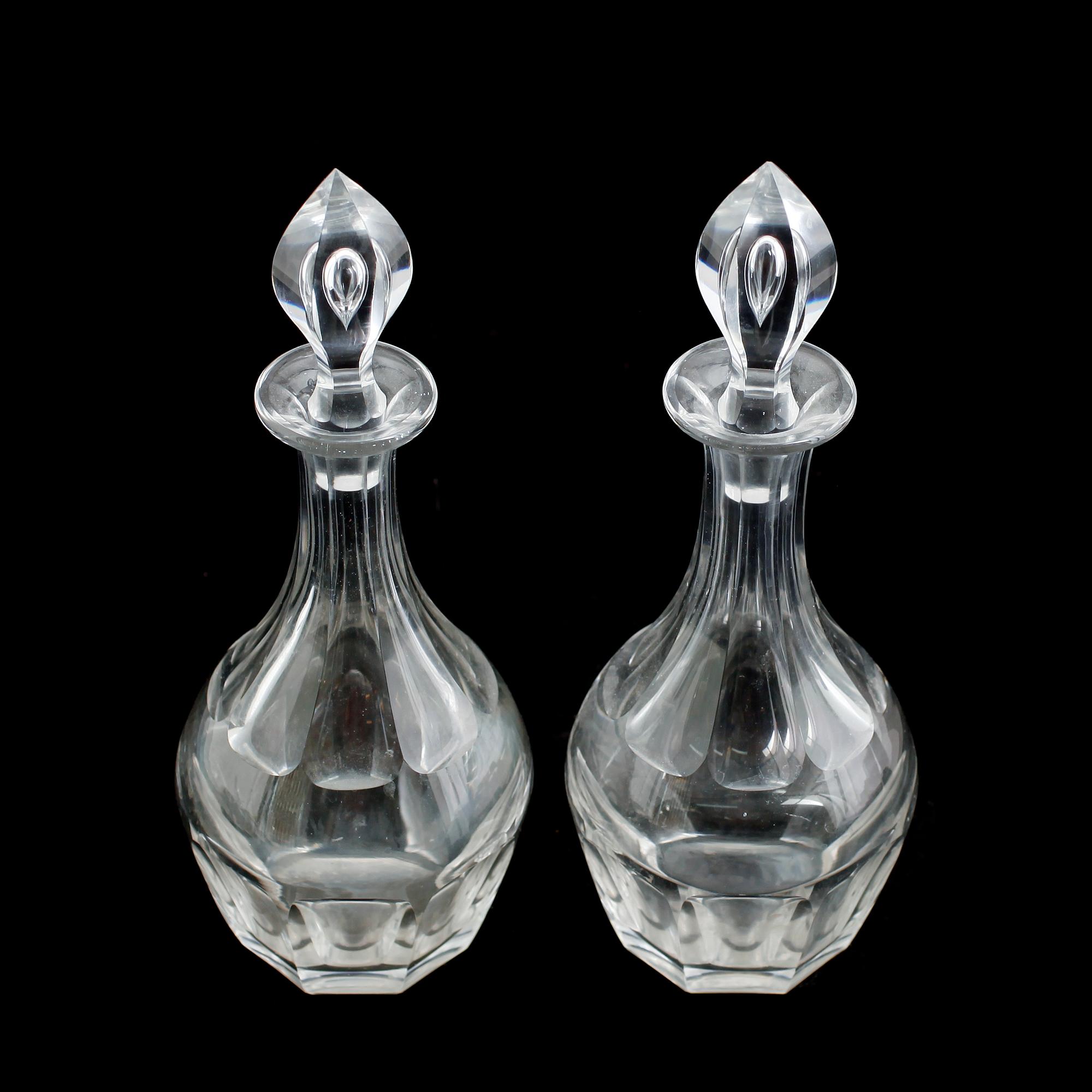 KARAFFER, 1 par, glas, sekelskiftet 1900.