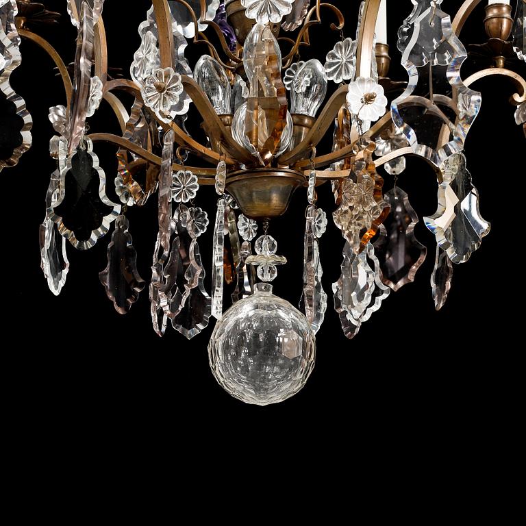 A rococ style chandelier, first half of the 20th Century.