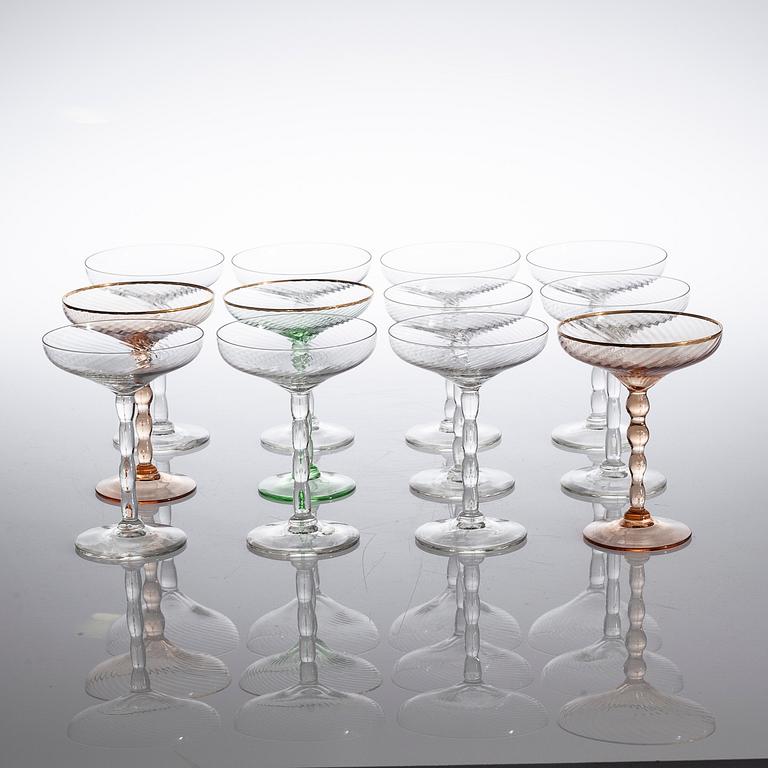 12 simlar champagne bowls  from the 20th century.
