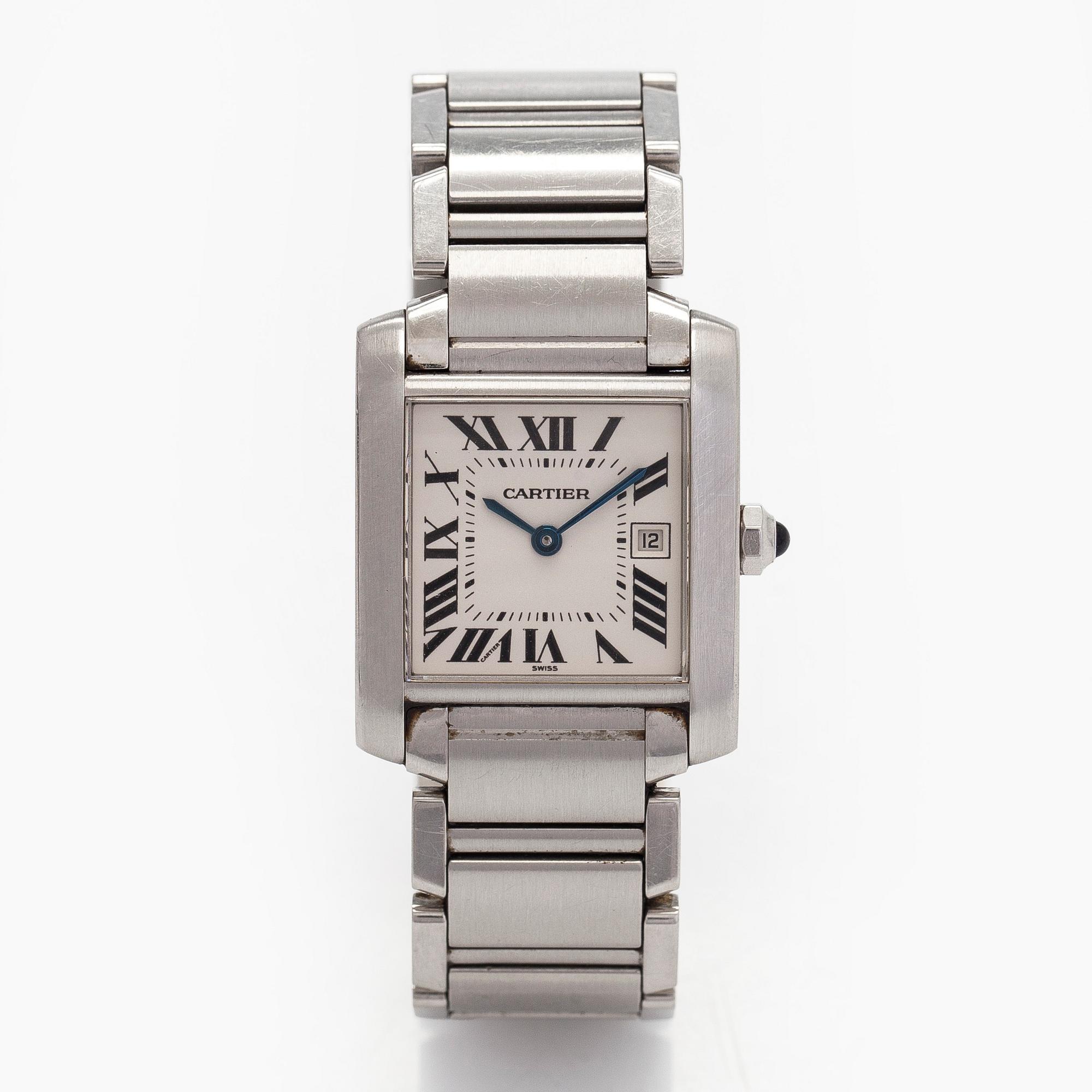 Cartier, Tank, Francaise, rannekello, 30 x 25 mm.