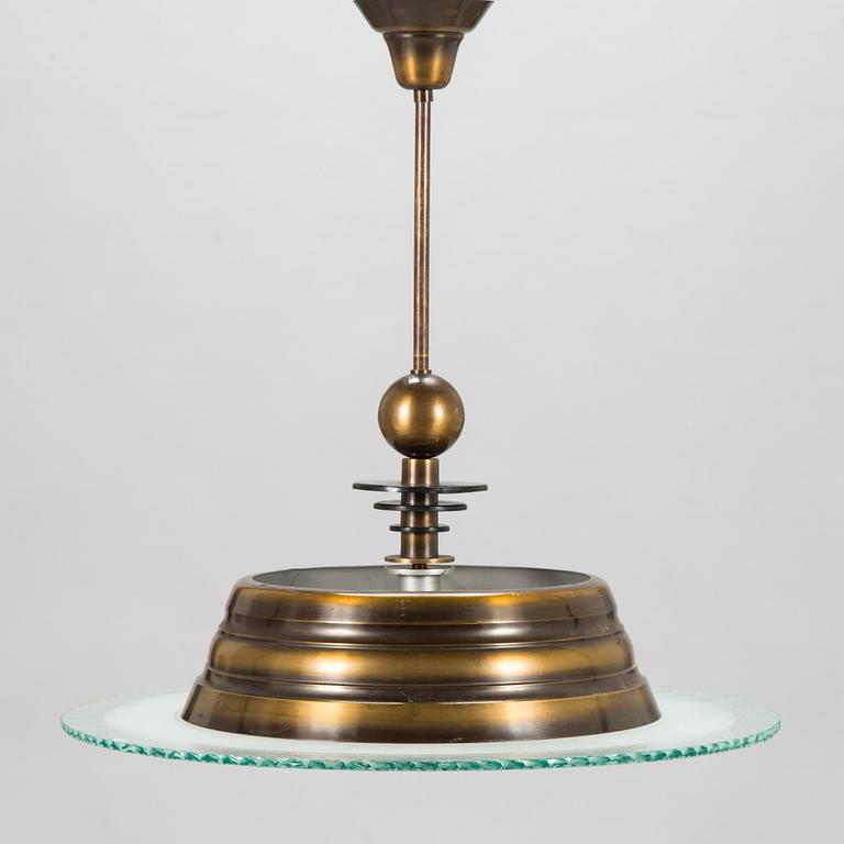 A 1930's pendant light.