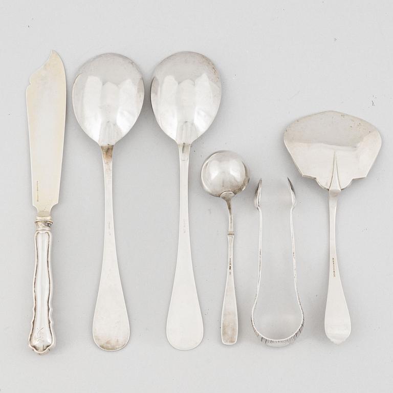 Six pieces of silver, Germany. Sweden & Norway, 19th and 20th century.