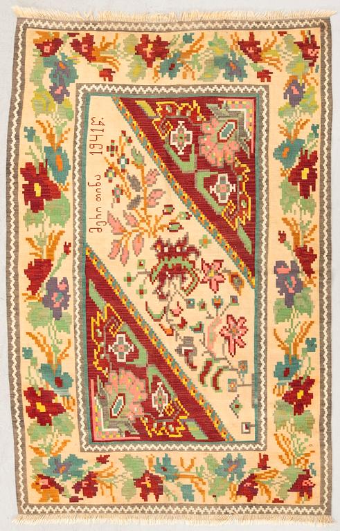 Carpet, Armenian kilim dated 1941 214x141 cm.