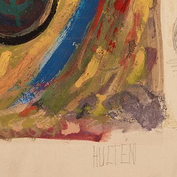 CO Hultén, mixed media, signed and executed 1940.