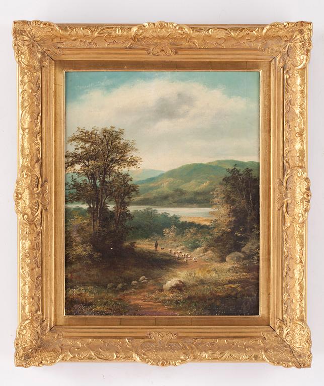 OKÄND KONSTNÄR, olja på duk, signerad R Marshall, 1800-talets andra hälft.