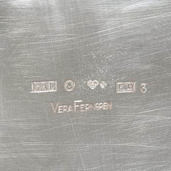 A three piece silver coffee-set, design Vera Ferngren, Guldsmedsaktiebolaget, Stockholm, Sweden 1964-1967.