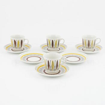 A set of four 'Balder' coffee cups and sausers, Rörstrand, Sweden ...