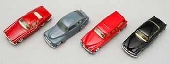 SAMLING MODELLBILAR, 4 st, Tekno.