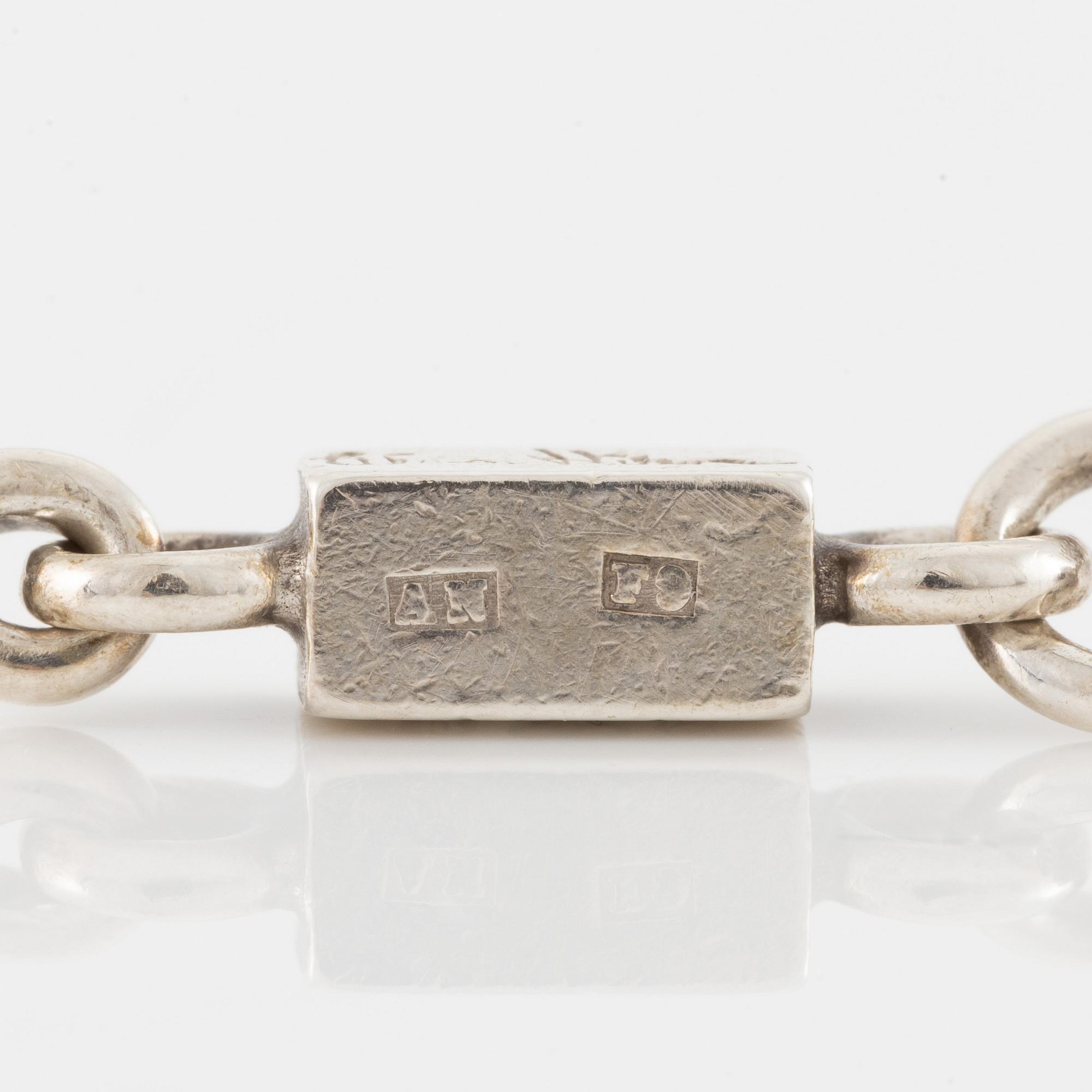 Wiwen Nilsson, armband, silver, Lund 1956.