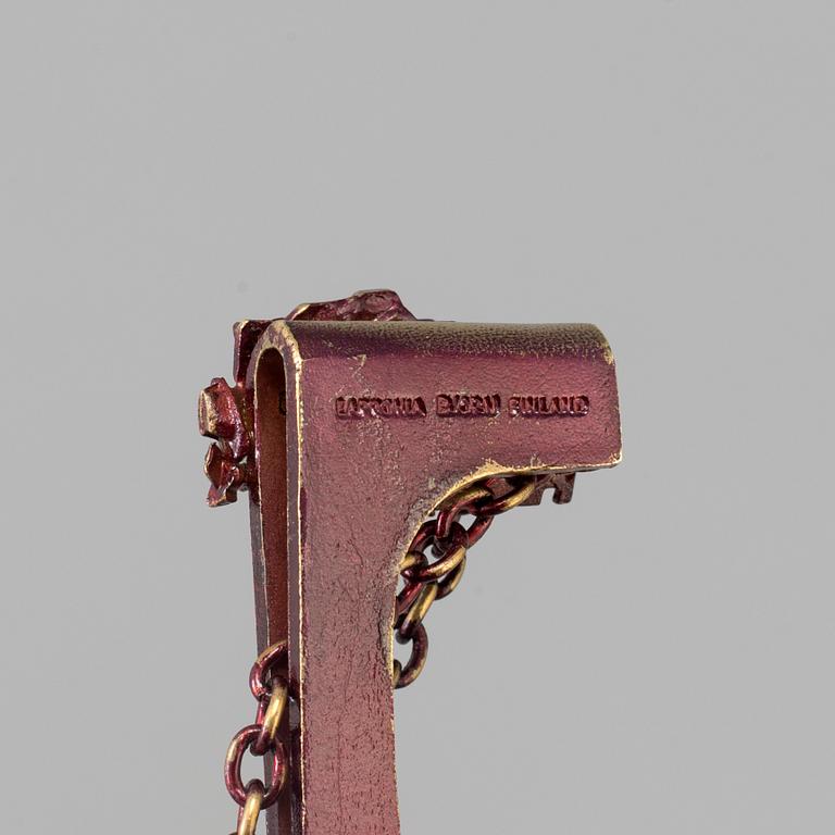 A BJÖRN WECKSTRÖM, bronze bracelet, neckless and a ring  "Maginot" Lapponia 1971.