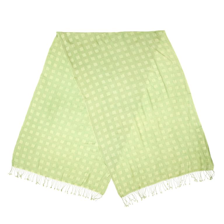 MAX MARA, a green silk shawl.