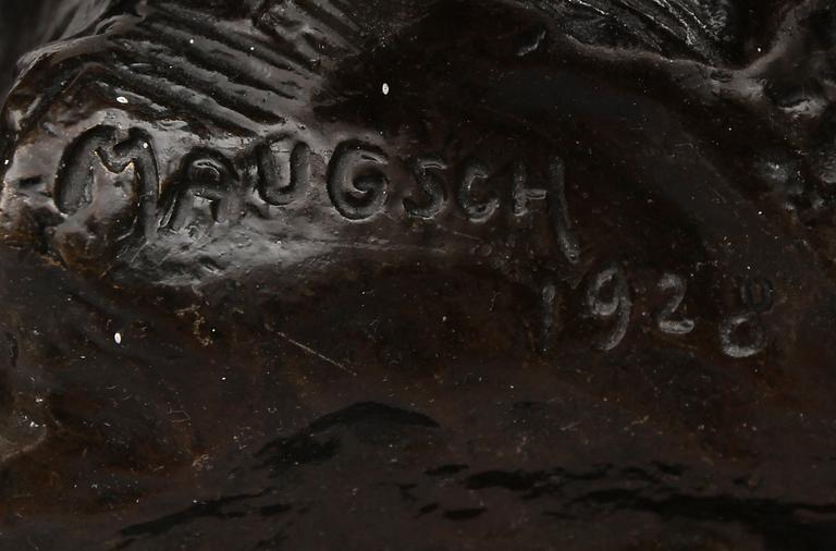 GYULA MAUGSCH, skulptur, brons, signerad och daterad 1928.