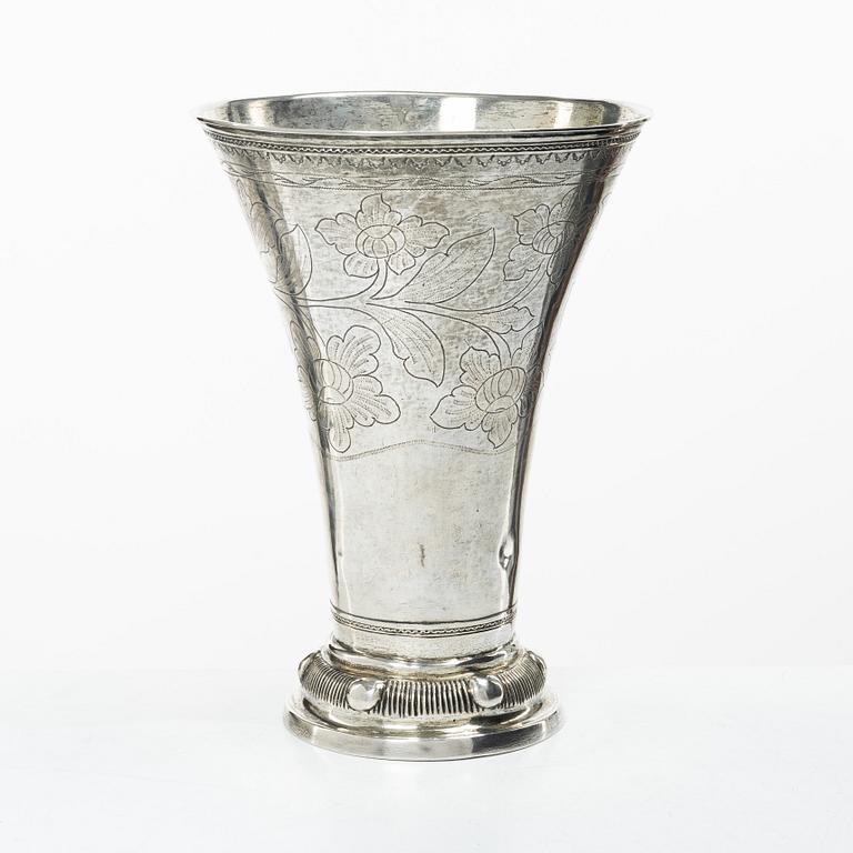 A Swedish silver beaker, mark of Samuel Lyberg, Borås 1799.