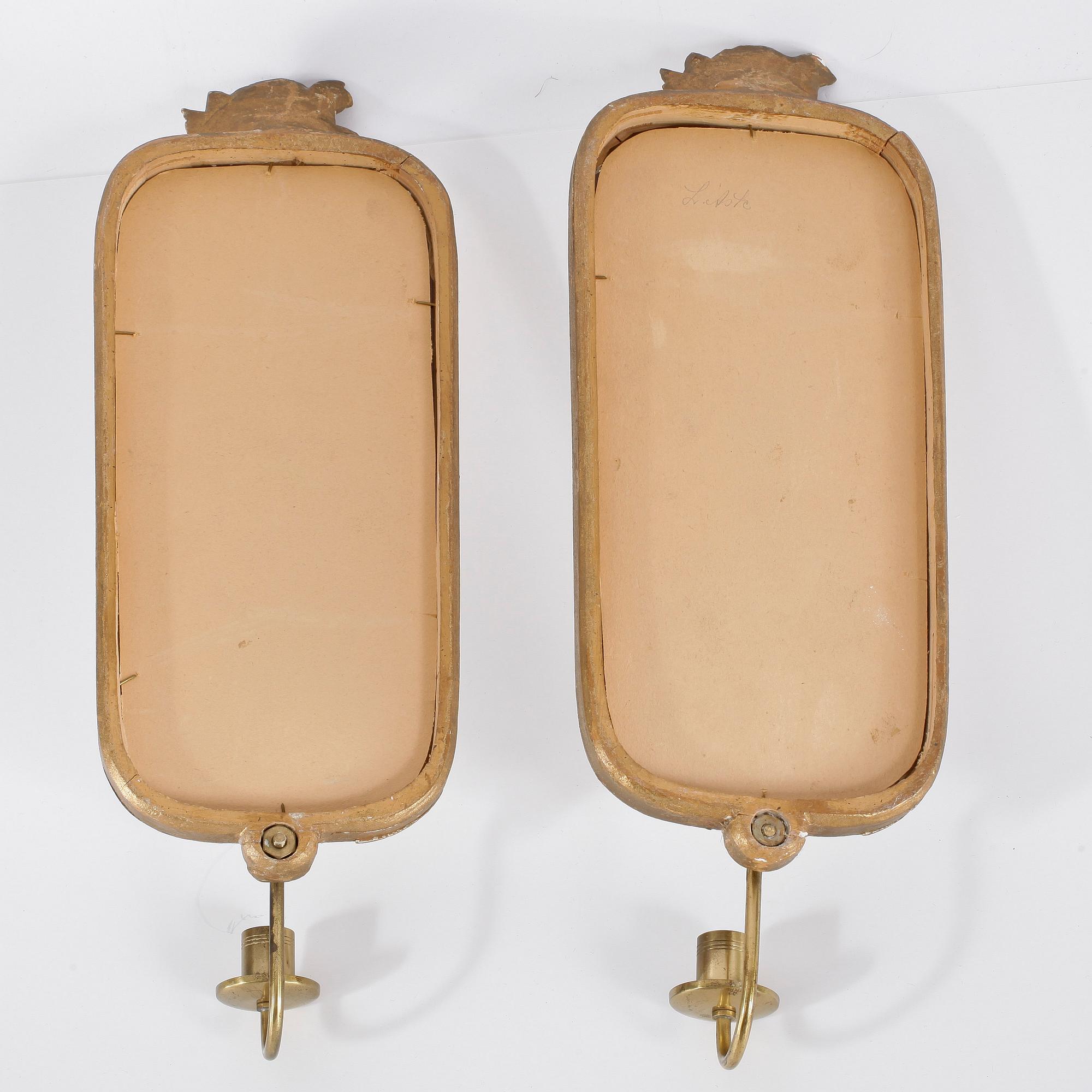 SPEGELLAMPETTER, ett par, gustaviansk stil, 1800-talets andra hälft.