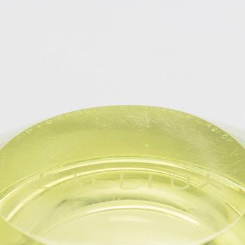 Aimo Okkolin, A' Flying saucer' glass bowl, signed Aimo Okkolin Riihimäen Lasi Oy.