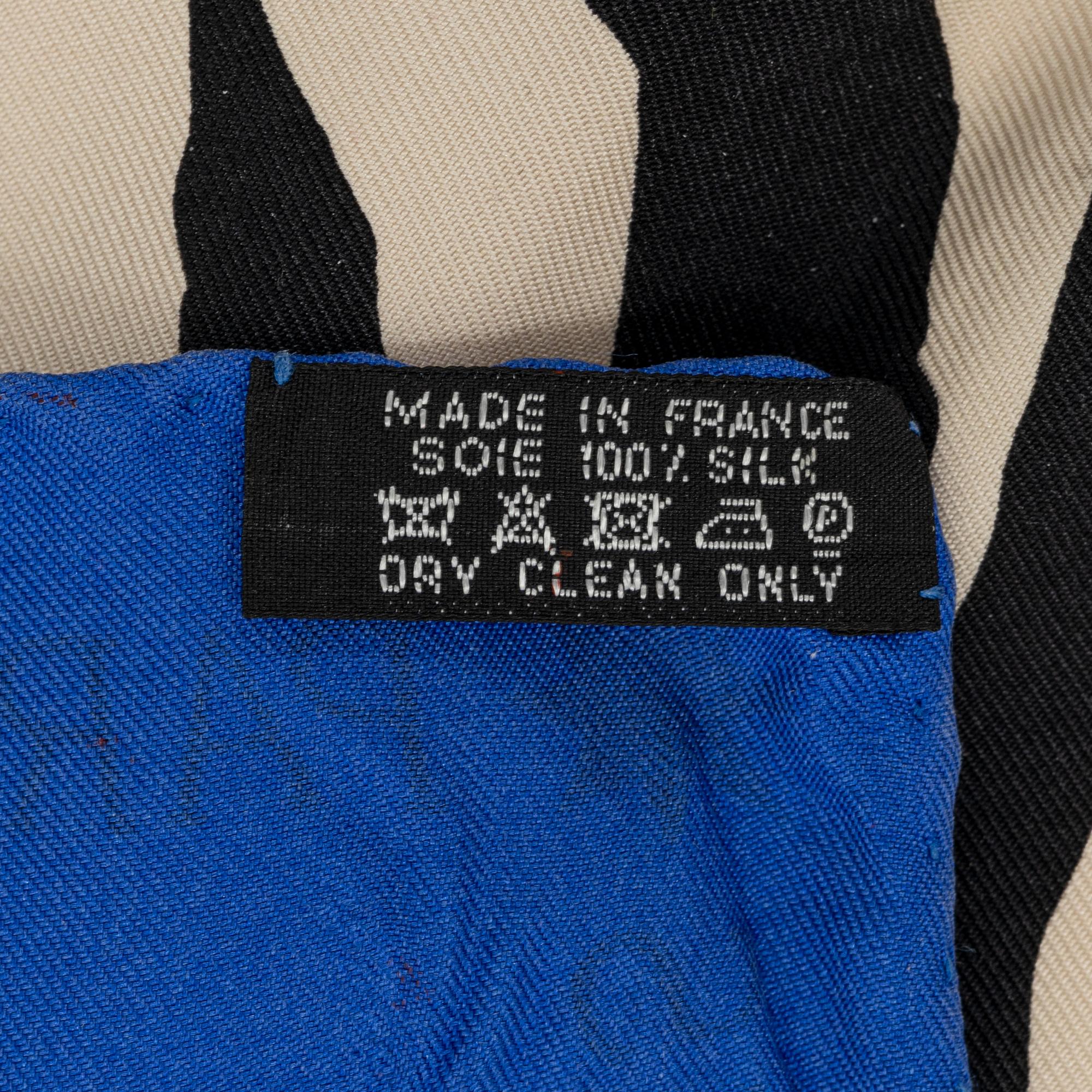Hermès, a twill silk 'Zebra Pegasus' scarf.