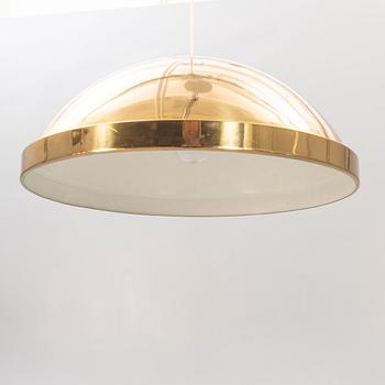 A Bergboms 1960s brass ceiling pendant.