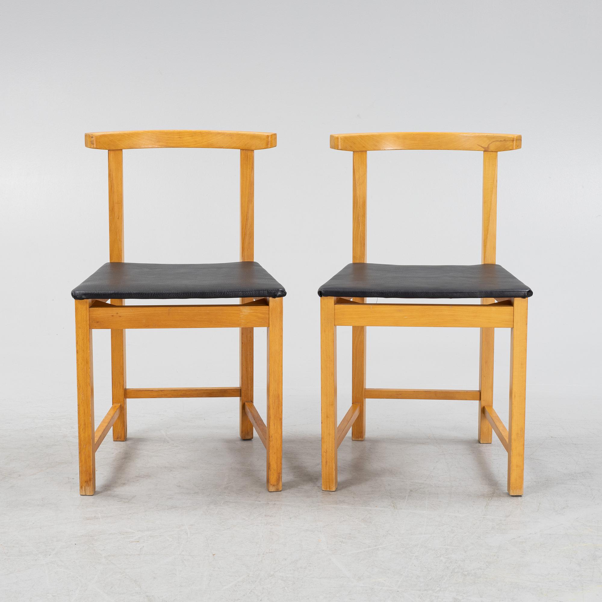 Hans Kempe & Lars Erik Ljunglöf, five versions of model 'HI-28' chairs, Hi Gruppen, second half of the 20th century.