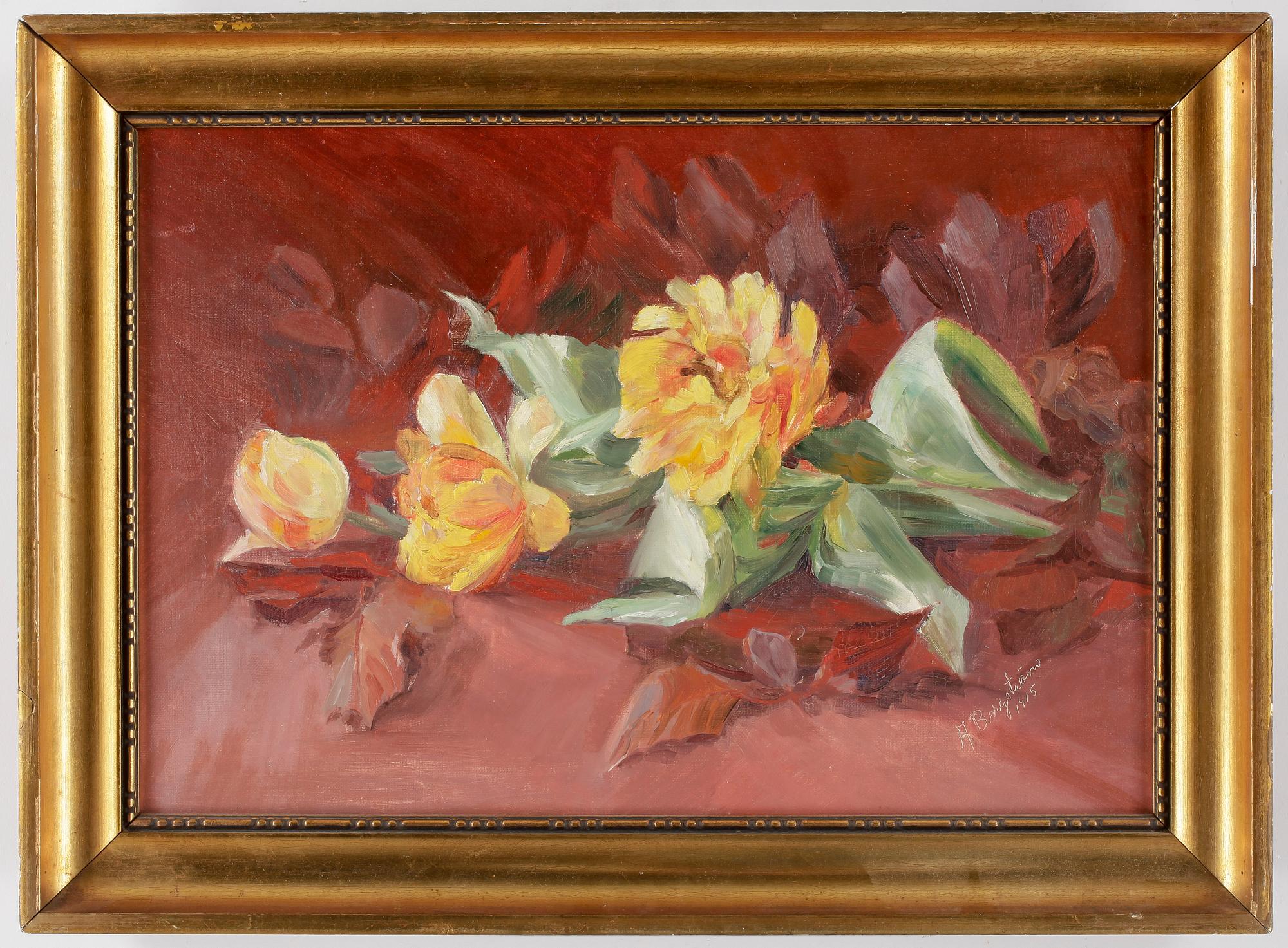 ALFRED BERGSTRÖM, tillskriven, olja på duk, signerad o daterad 1915.