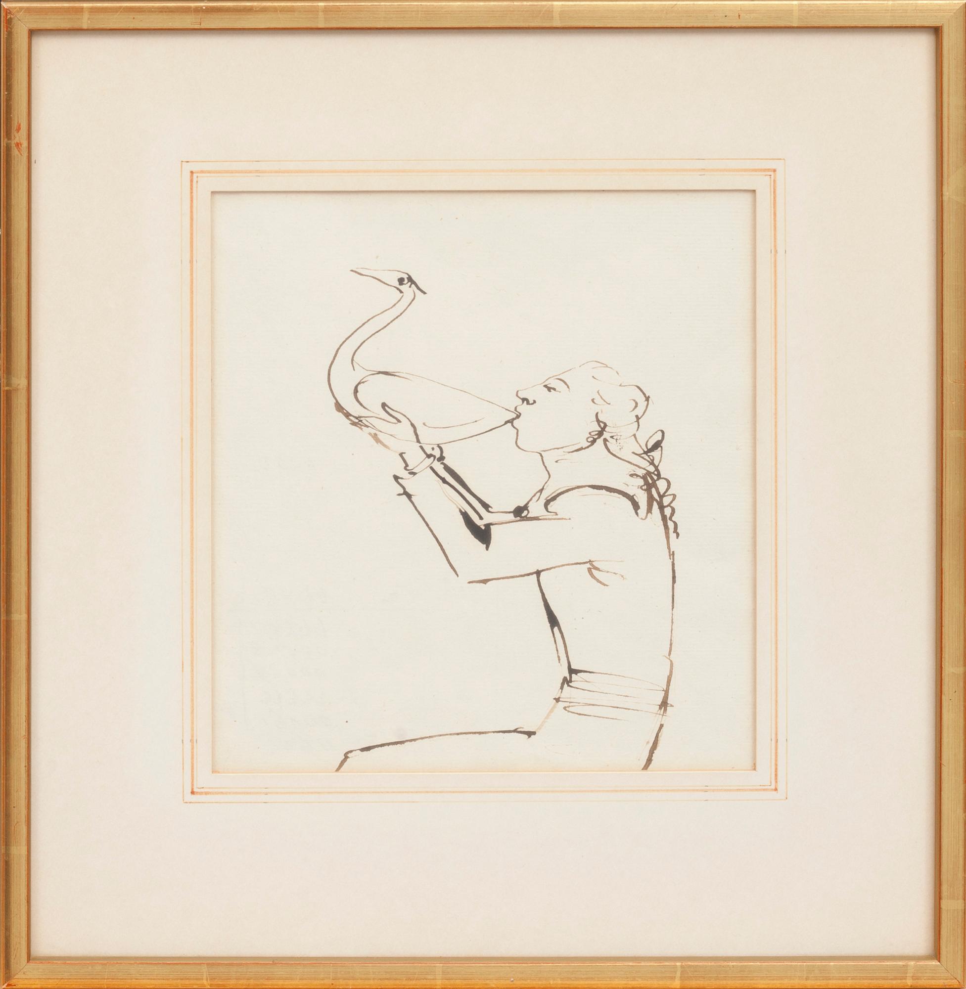 CARL AUGUST EHRENSVÄRD, tillskriven, tuschlavering, 1700-tal.