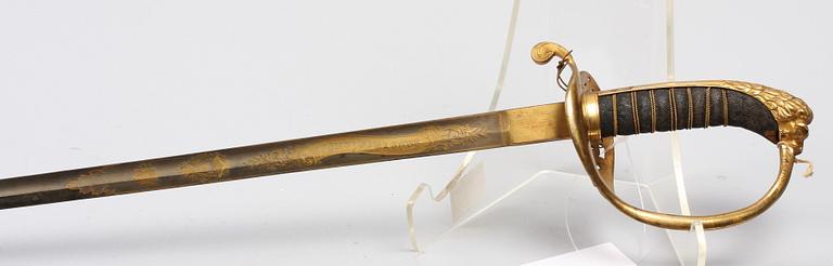 SABEL, (pallasch), officer, Sverige 1880-90-tal.