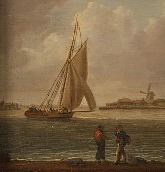 William Anderson, Full-rigger and yacht on the river.