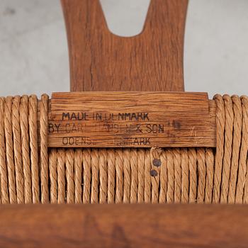 STOL, "Y-stolen", Hans J Wegner, Carl Hansen & Son, Odense, brännmärkt, 1950/60-tal.