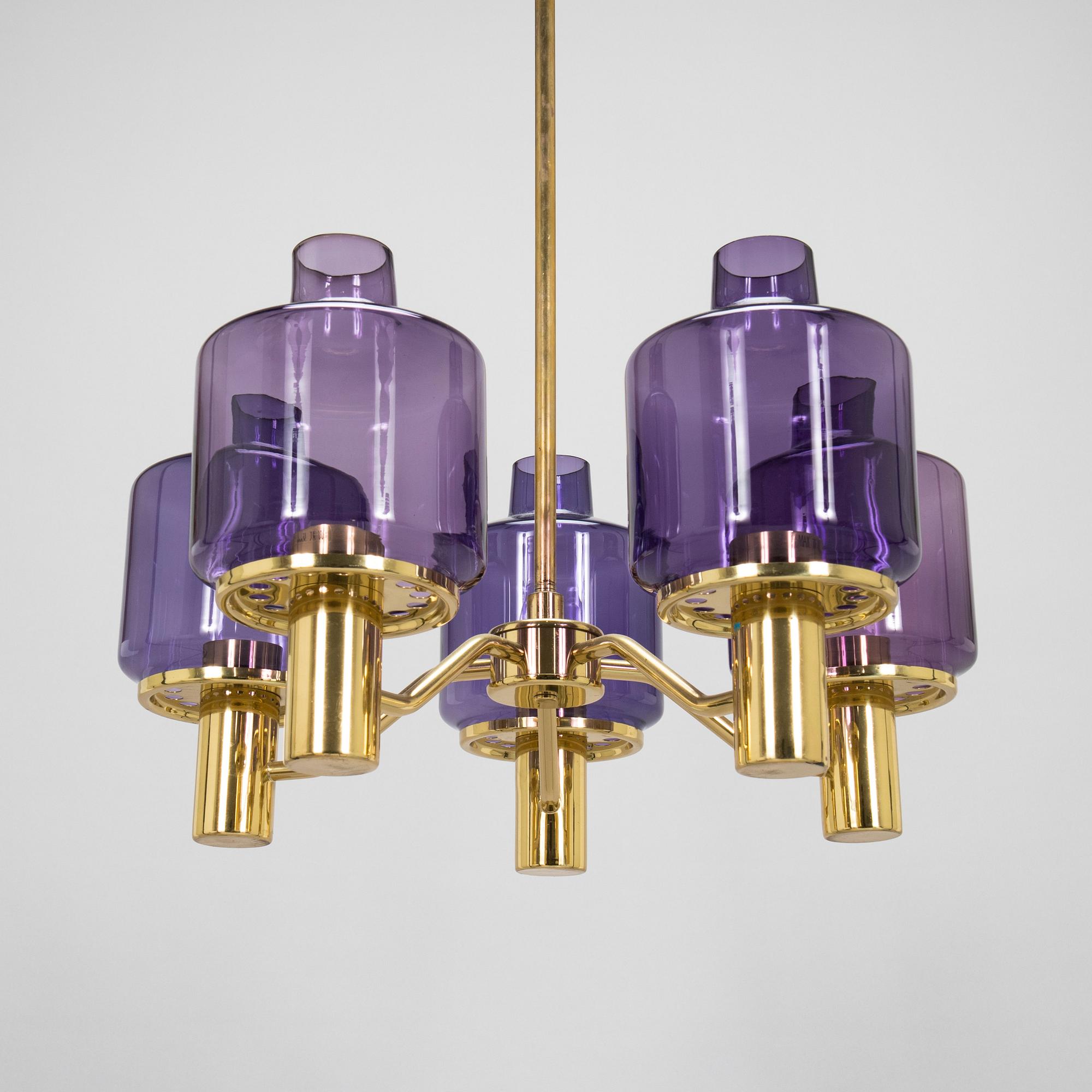 Hans-Agne Jakobsson,  A model T507 ceiling lamp, Markaryd, Sweden. Second half of the 20th century.