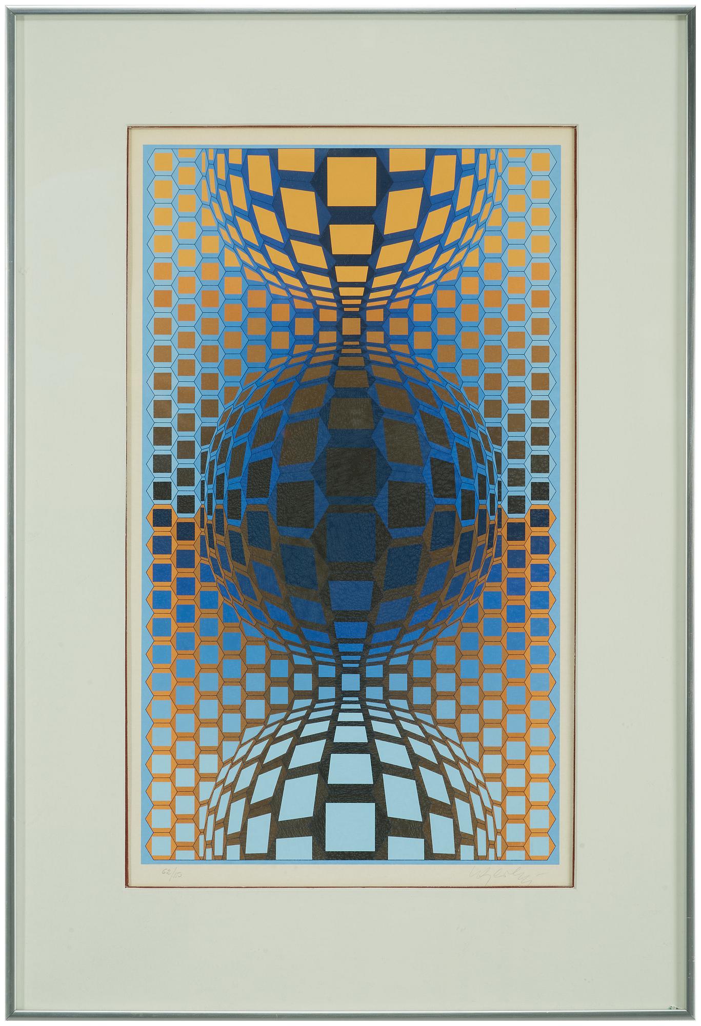 VICTOR VASARELY, Färgserigrafi, signerad och numrerad 62/150.